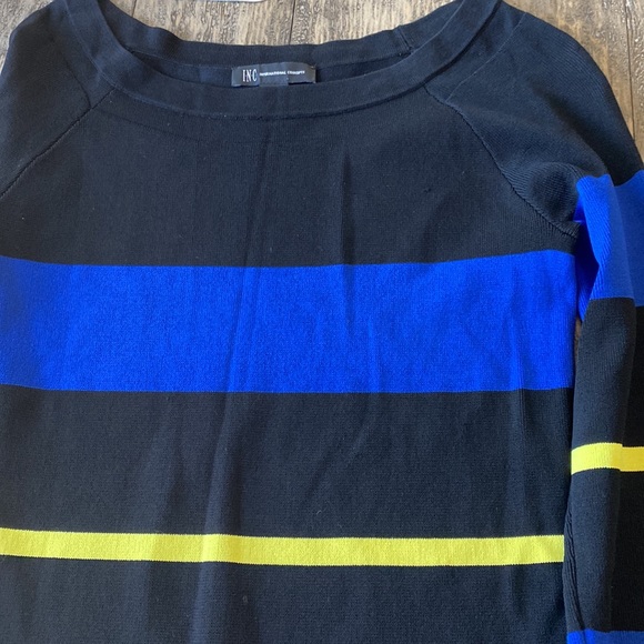 INC boatneck striped sweater M - Picture 8 of 8